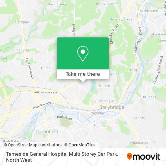 Tameside General Hospital Multi Storey Car Park map