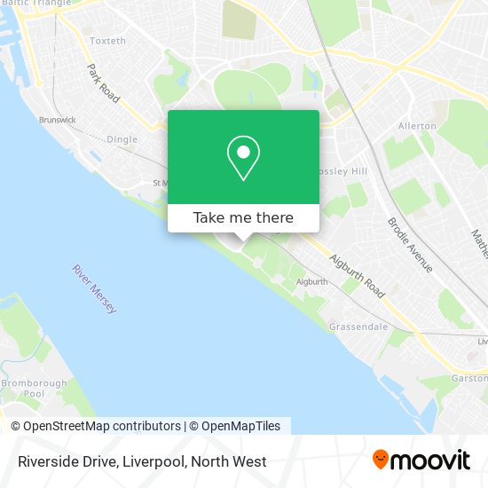 Riverside Drive, Liverpool map