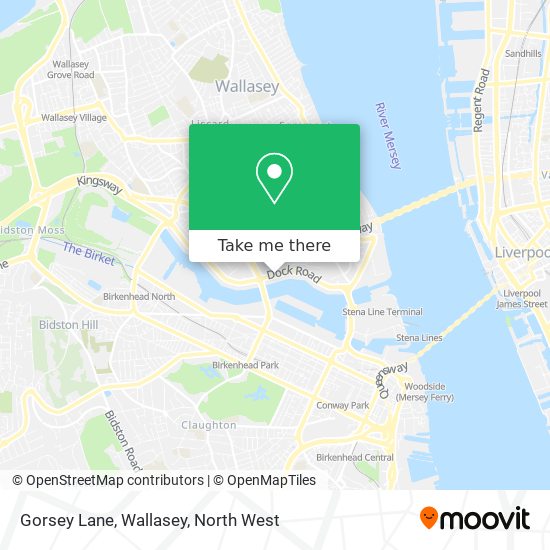 Gorsey Lane, Wallasey map