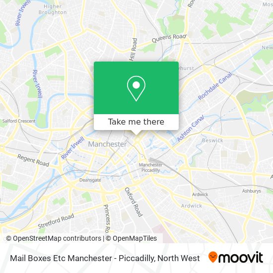 Mail Boxes Etc Manchester - Piccadilly map