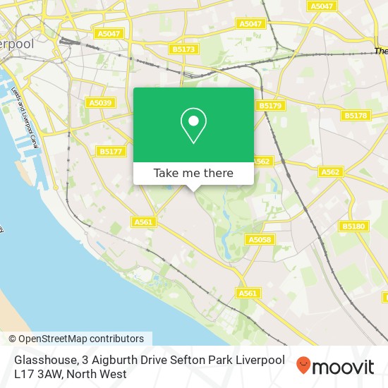 Glasshouse, 3 Aigburth Drive Sefton Park Liverpool L17 3AW map