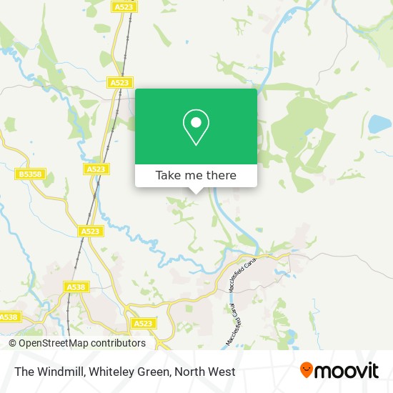 The Windmill, Whiteley Green map
