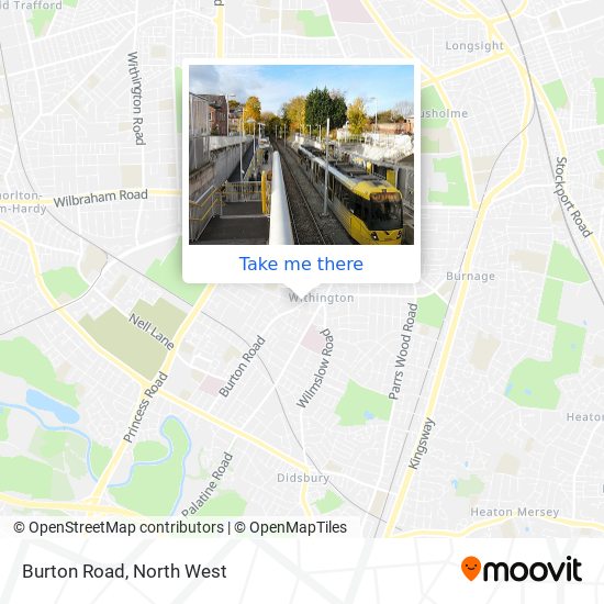 How to get to Burton Road in Manchester by Bus Light rail or Train