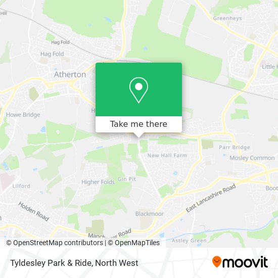 Tyldesley Park & Ride map