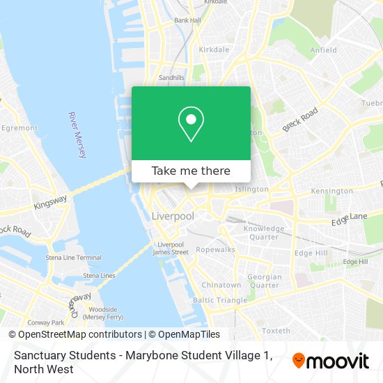 Sanctuary Students - Marybone Student Village 1 map