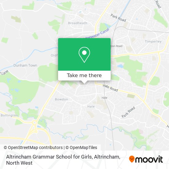 Altrincham Grammar School for Girls, Altrincham map