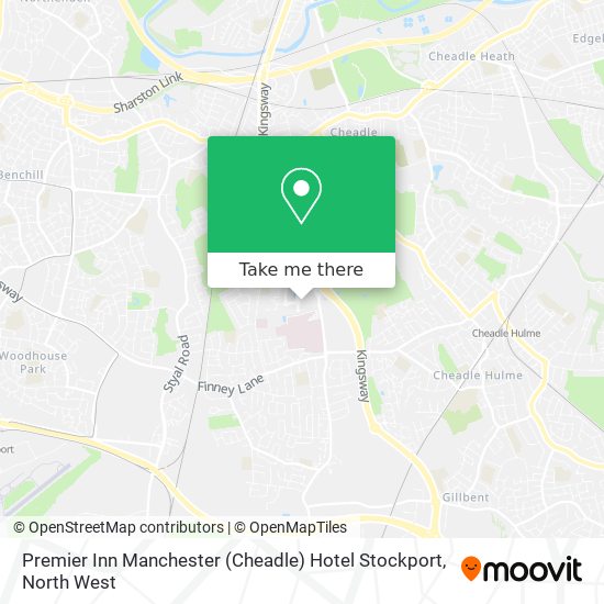 Premier Inn Manchester (Cheadle) Hotel Stockport map