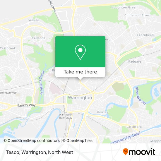 Tesco, Warrington map