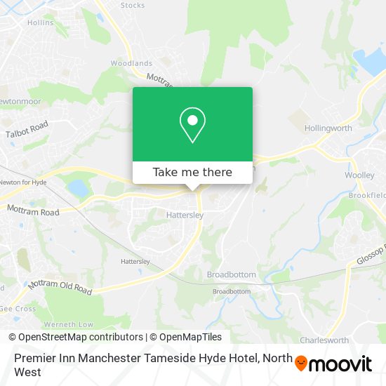 Premier Inn Manchester Tameside Hyde Hotel map