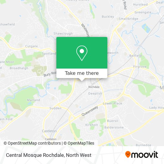 Central Mosque Rochdale map