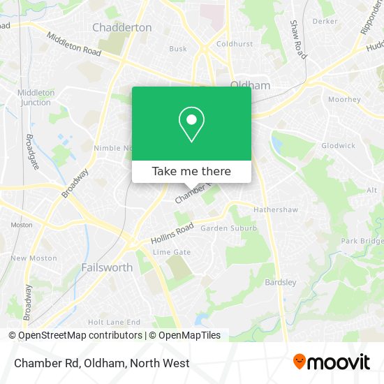 Chamber Rd, Oldham map