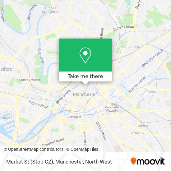 Market St (Stop CZ), Manchester map
