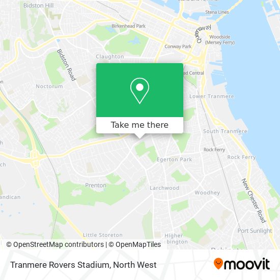 Tranmere Rovers Stadium map