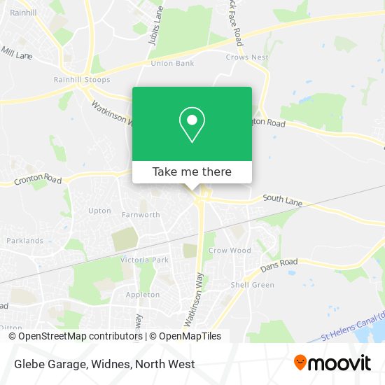Glebe Garage, Widnes map