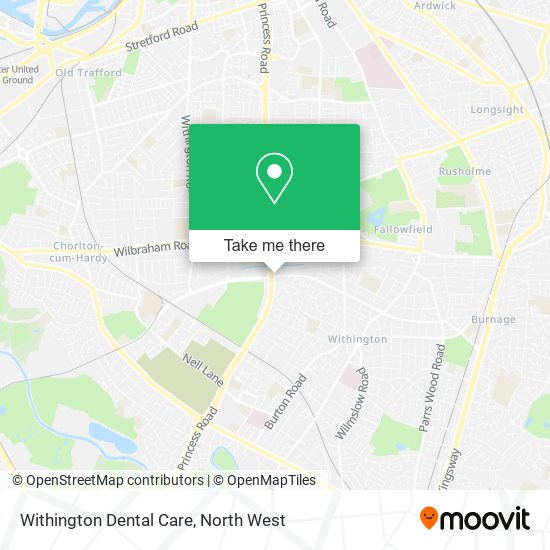 Withington Dental Care map