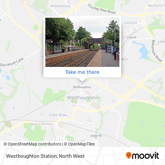 Westhoughton Station map