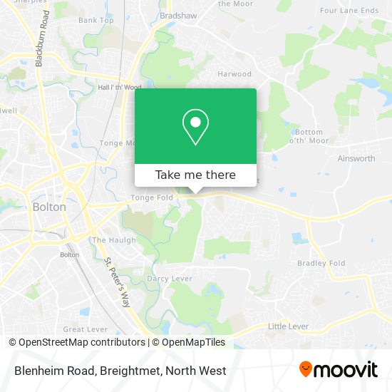 Blenheim Road, Breightmet map
