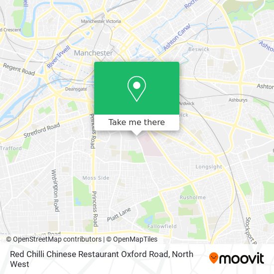 Red Chilli Chinese Restaurant Oxford Road map