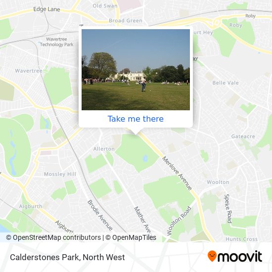 Calderstones Park map