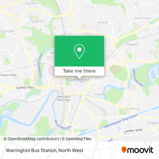 Warrington Bus Station map