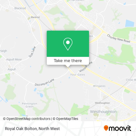 Royal Oak Bolton map