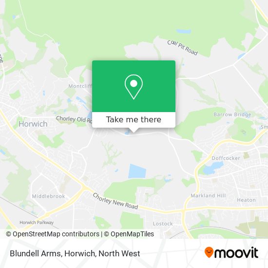 Blundell Arms, Horwich map