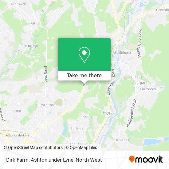 Dirk Farm, Ashton under Lyne map