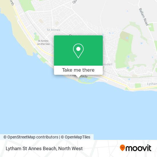 Lytham St Annes Beach map