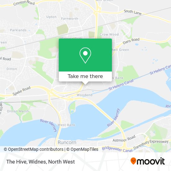 The Hive, Widnes map