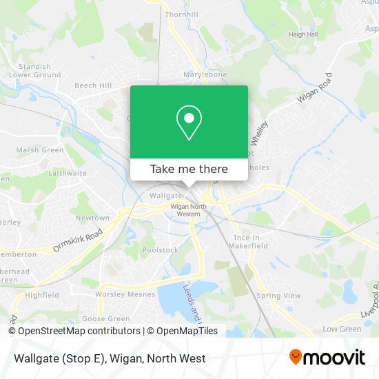 Wallgate (Stop E), Wigan map