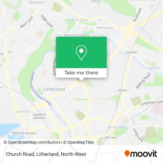 Church Road, Litherland map