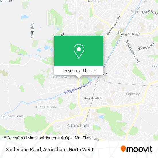 Sinderland Road, Altrincham map