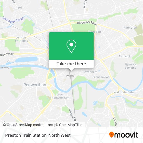 Preston Train Station map