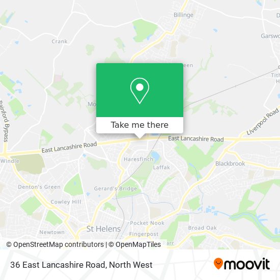 36 East Lancashire Road map