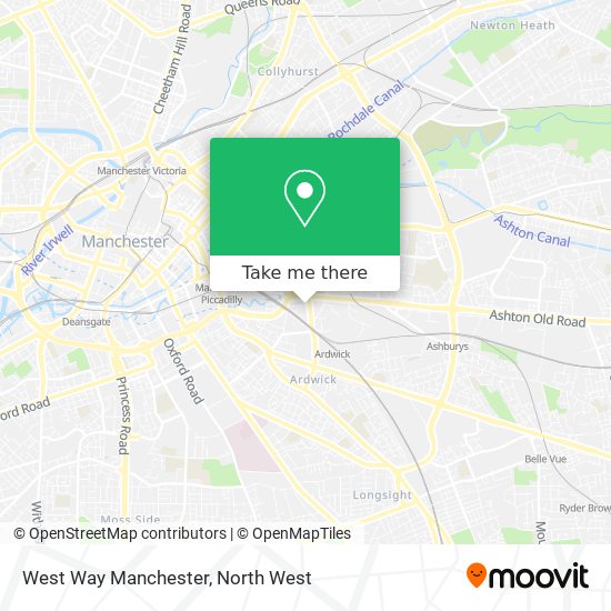 West Way Manchester map