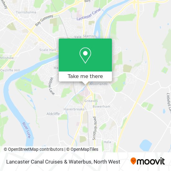 Lancaster Canal Cruises & Waterbus map