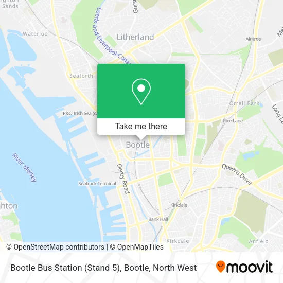 Bootle Bus Station (Stand 5), Bootle map