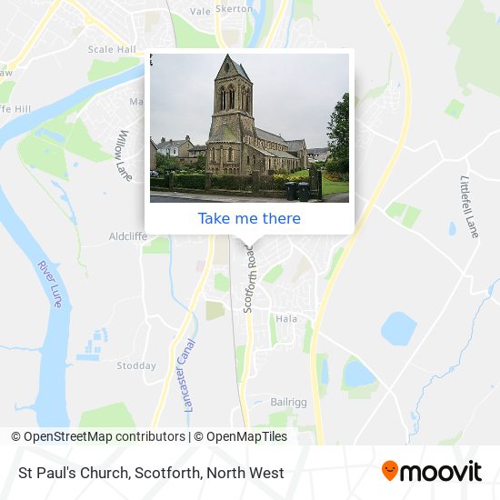 St Paul's Church, Scotforth map