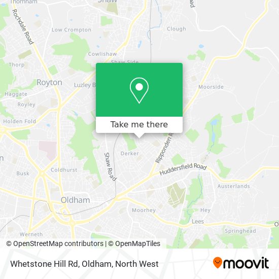 Whetstone Hill Rd, Oldham map