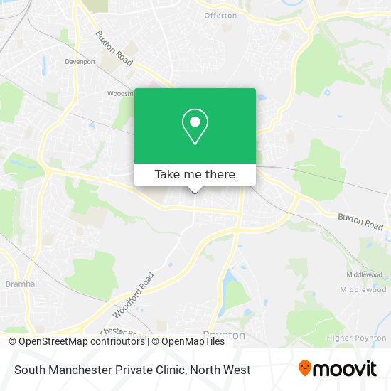 South Manchester Private Clinic map