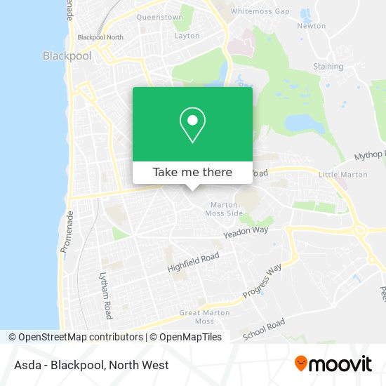 Asda - Blackpool map