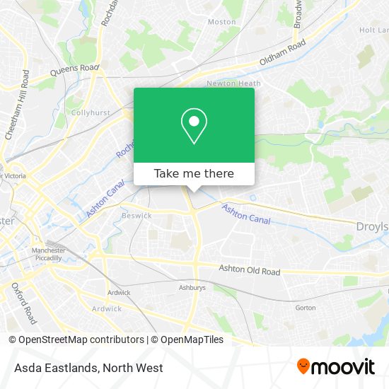 Asda Eastlands map