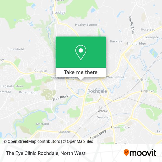 The Eye Clinic Rochdale map