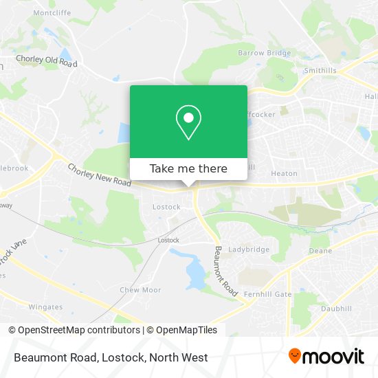 Beaumont Road, Lostock map
