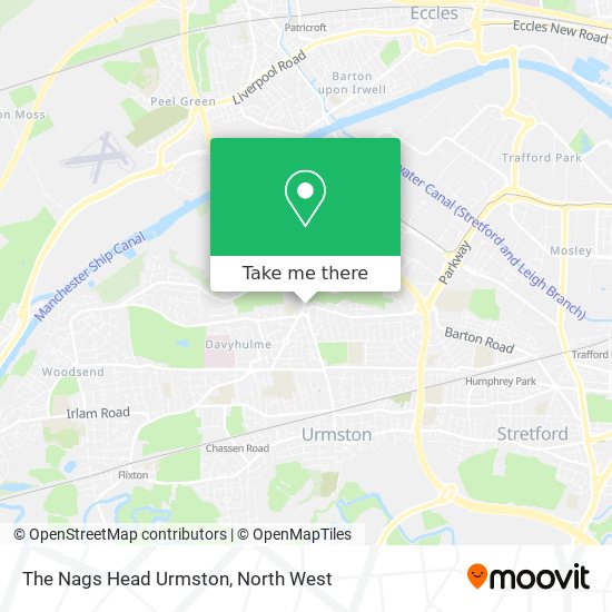 The Nags Head Urmston map