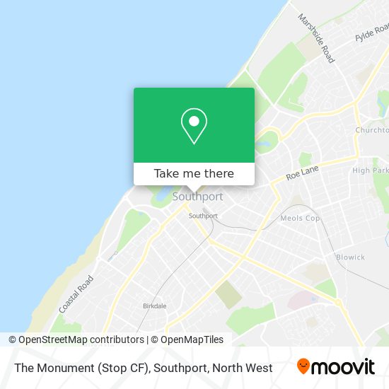 The Monument (Stop CF), Southport map