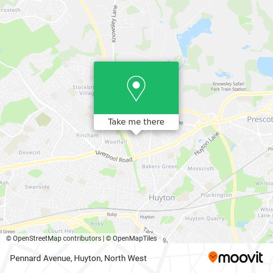 Pennard Avenue, Huyton map