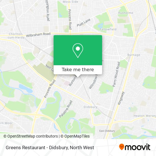 Greens Restaurant - Didsbury map