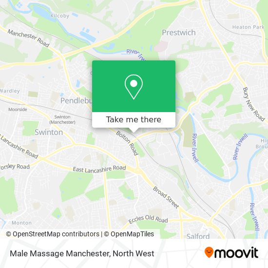 Male Massage Manchester map