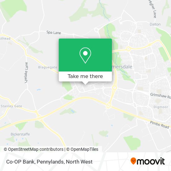 Co-OP Bank, Pennylands map